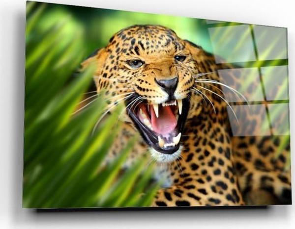 Leopar Cam Tablo | Hediyelik, Dekoratif, Ofis, Mutfak  - Image 1