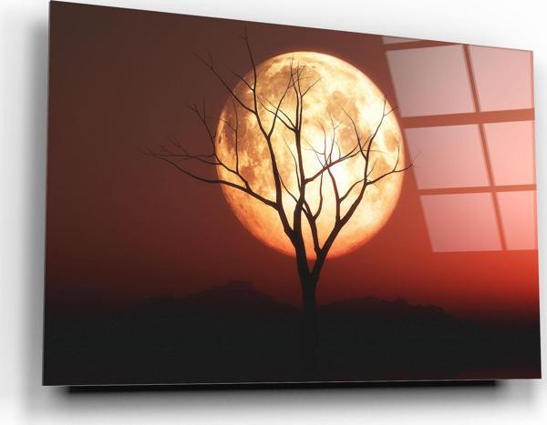 Gece Manzarası Cam Tablo | Hediyelik, Dekoratif, Ofis, Mutfak  - Image 1