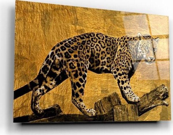 Leopar Cam Tablo | Hediyelik, Dekoratif, Ofis, Mutfak  - Image 1
