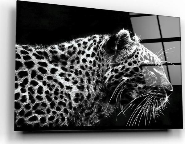 Leopar Cam Tablo | Hediyelik, Dekoratif, Ofis, Mutfak  - Image 1