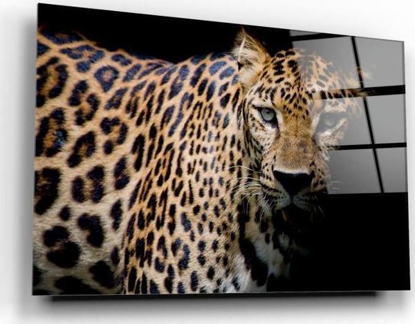 Leopar Cam Tablo | Hediyelik, Dekoratif, Ofis, Mutfak  - Image 1