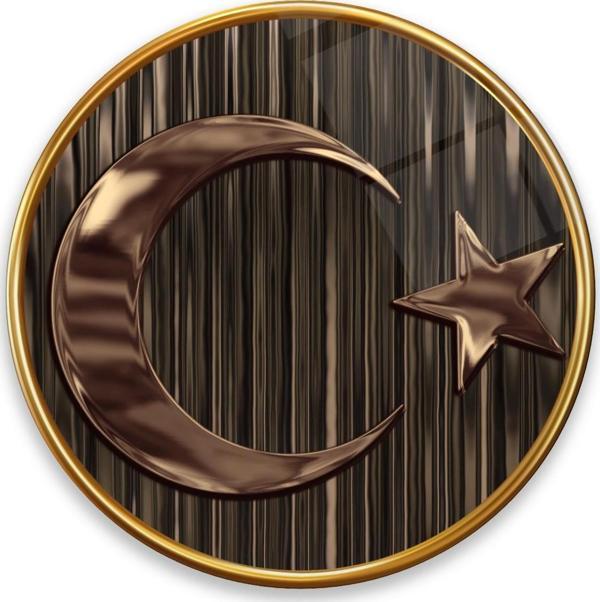 Bayrak Yuvarlak Cam Tablo | Hediyelik, Dekoratif, Ofis, Mutfak  - Image 1