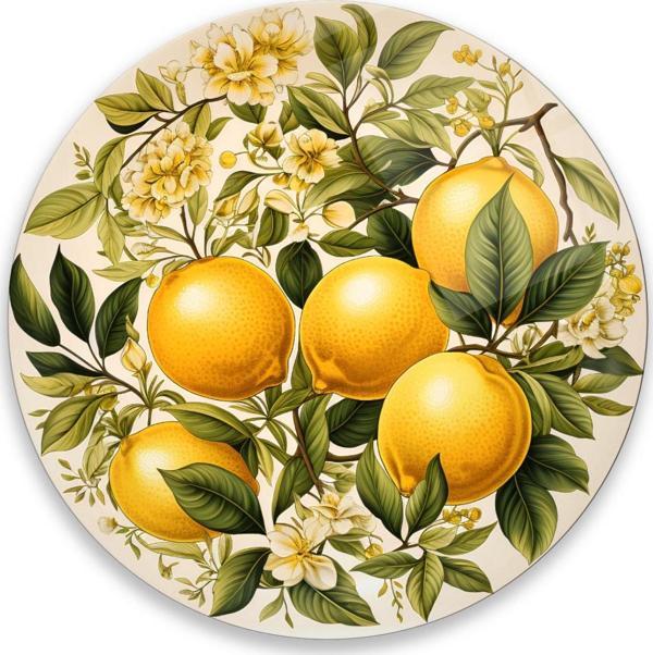 Limon Cam Tablo | Hediyelik, Dekoratif, Ofis, Mutfak  - Image 1