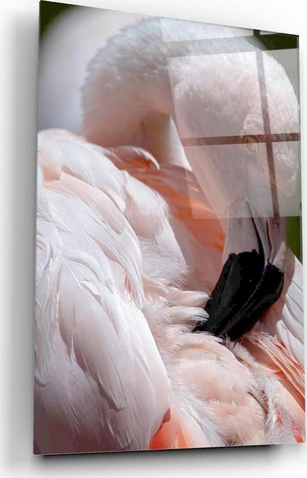 Flamingo Cam Tablo | Hediyelik, Dekoratif, Ofis, Mutfak  - Image 1