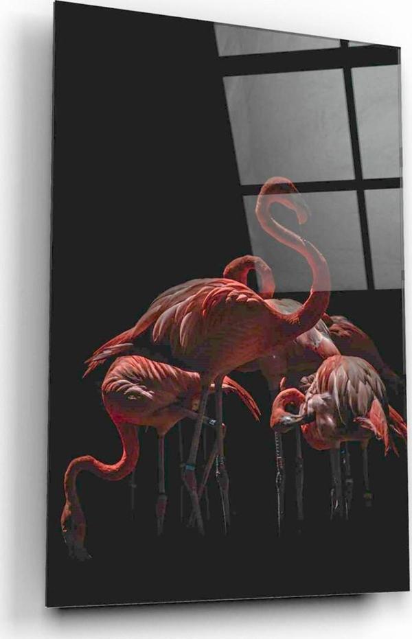 Flamingo Cam Tablo | Hediyelik, Dekoratif, Ofis, Mutfak  - Image 1