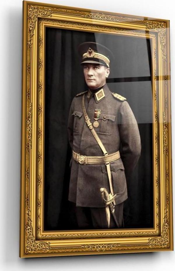Atatürk Cam Tablo | Hediyelik, Dekoratif, Ofis, Mutfak  - Image 1