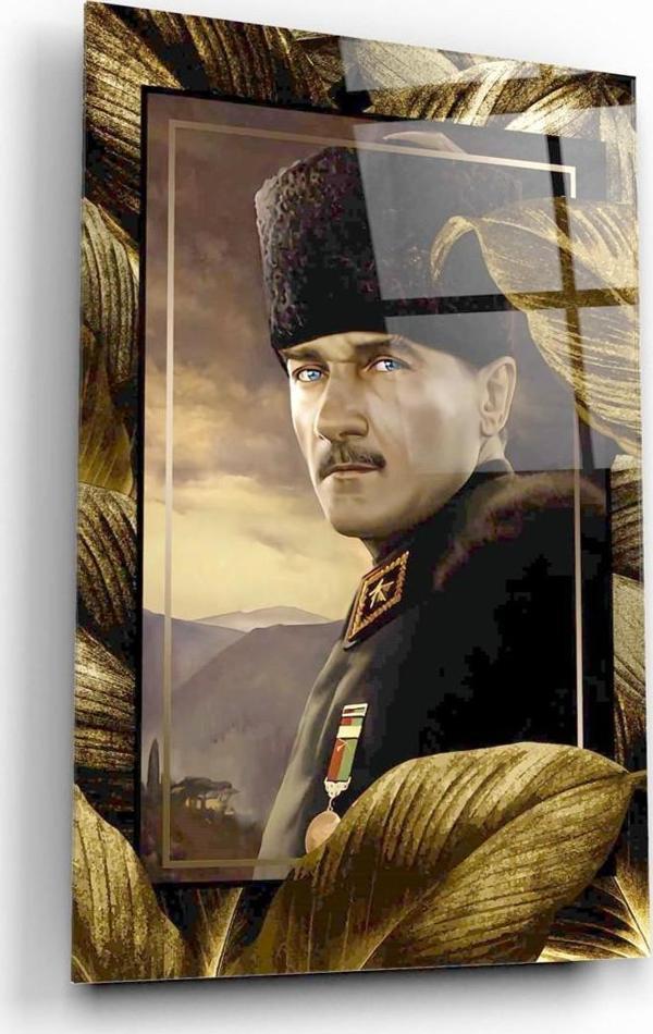 Atatürk Cam Tablo | Hediyelik, Dekoratif, Ofis, Mutfak  - Image 1