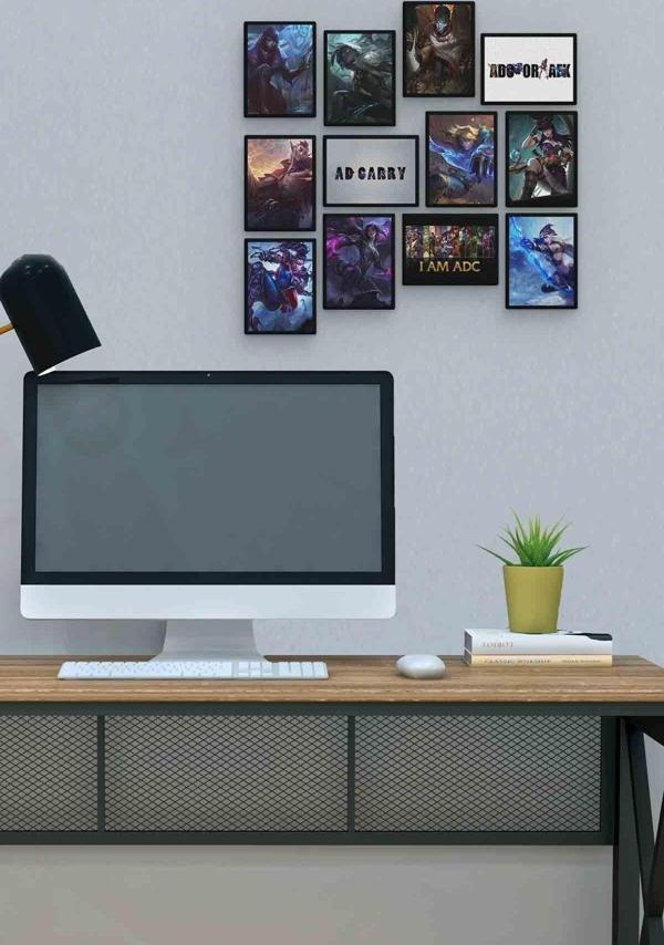 Lol Adc 12 Parça Mdf (Ahşap) Tablo Ofis Boyu  - Image 1