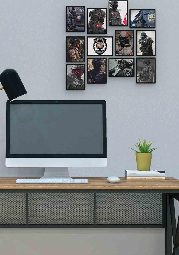 Polis Özel Harekat 12 Parça Mdf (ahşap) Tablo Ofis Boyu  - Image 1
