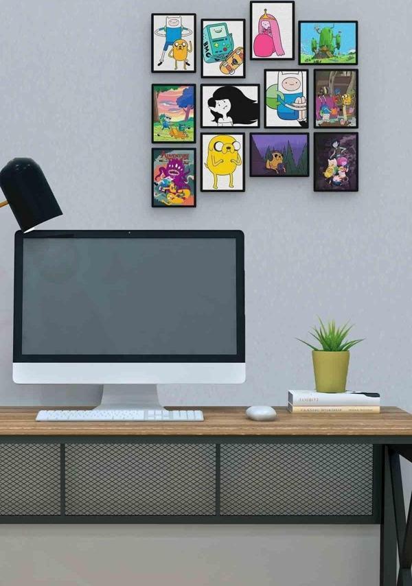 Adventure Time 12 Parça Mdf (ahşap) Tablo Ofis Boyu  - Image 1
