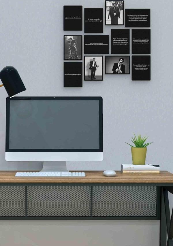 Müslüm Gürses 12 Parça Mdf (ahşap) Tablo Ofis Boyu  - Image 1