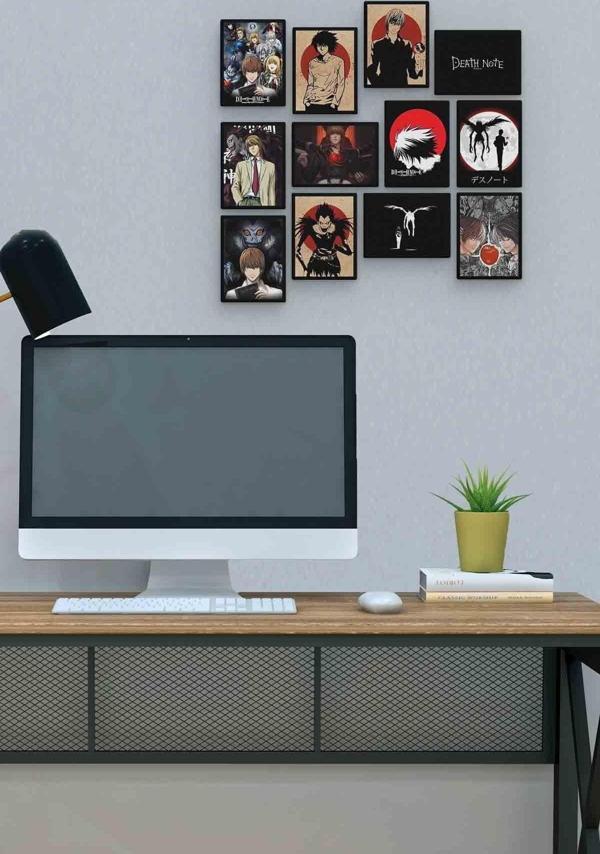 Death Note 12 Parça Mdf (ahşap) Tablo Ofis Boyu  - Image 1