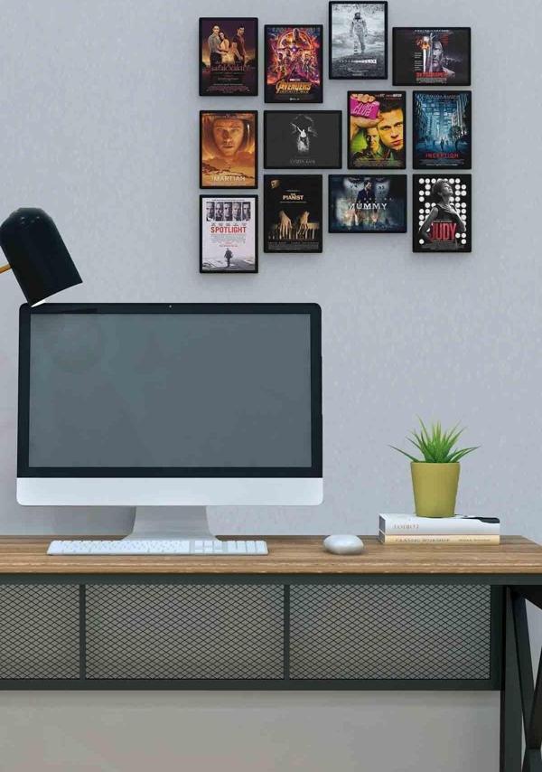 Film Kapakları 12 Parça Mdf (ahşap) Tablo Ofis Boyu  - Image 1