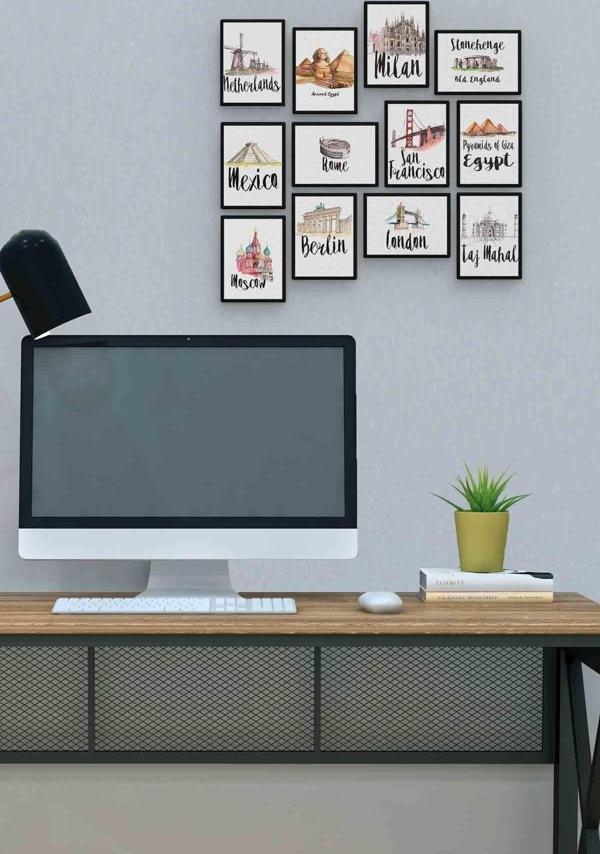 Başkentler 12 Parça Mdf (ahşap) Tablo Ofis Boyu  - Image 1