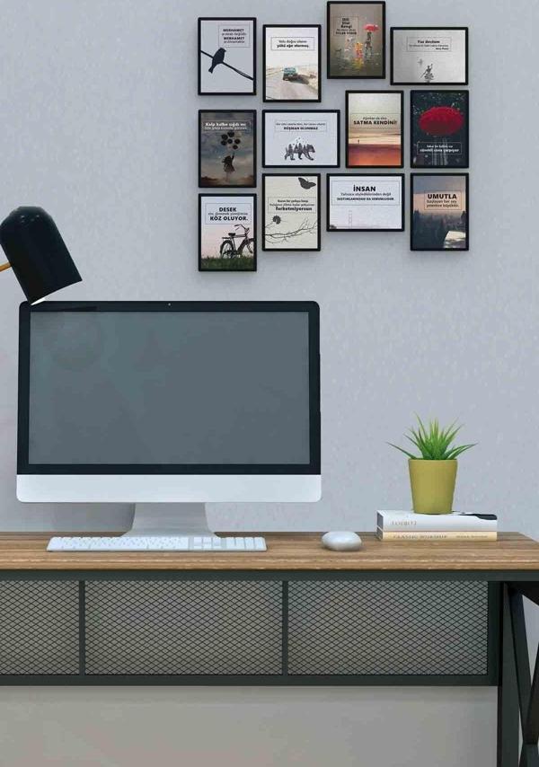 Yazı 12 Parça Mdf (ahşap) Tablo Ofis Boyu  - Image 1