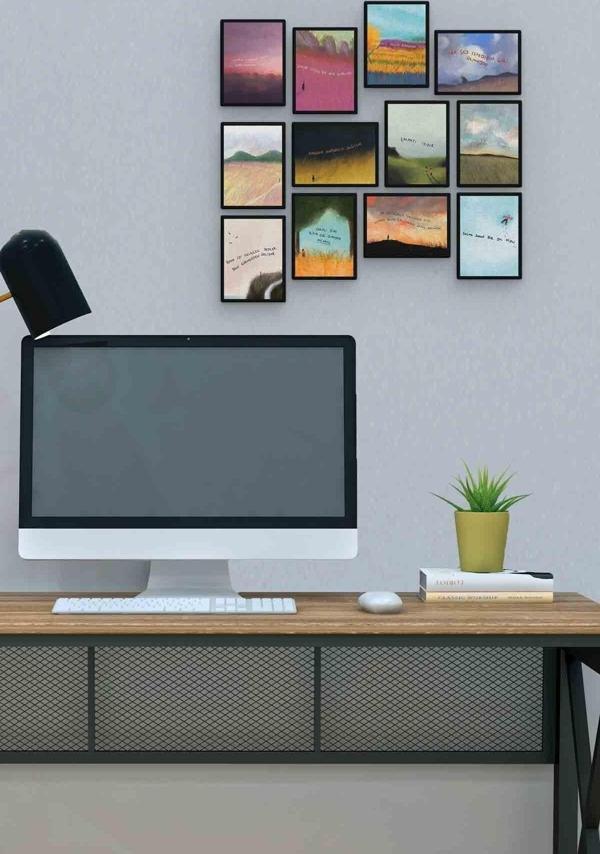 Çizim Söz 12 Parça Mdf (ahşap) Tablo Ofis Boyu  - Image 1