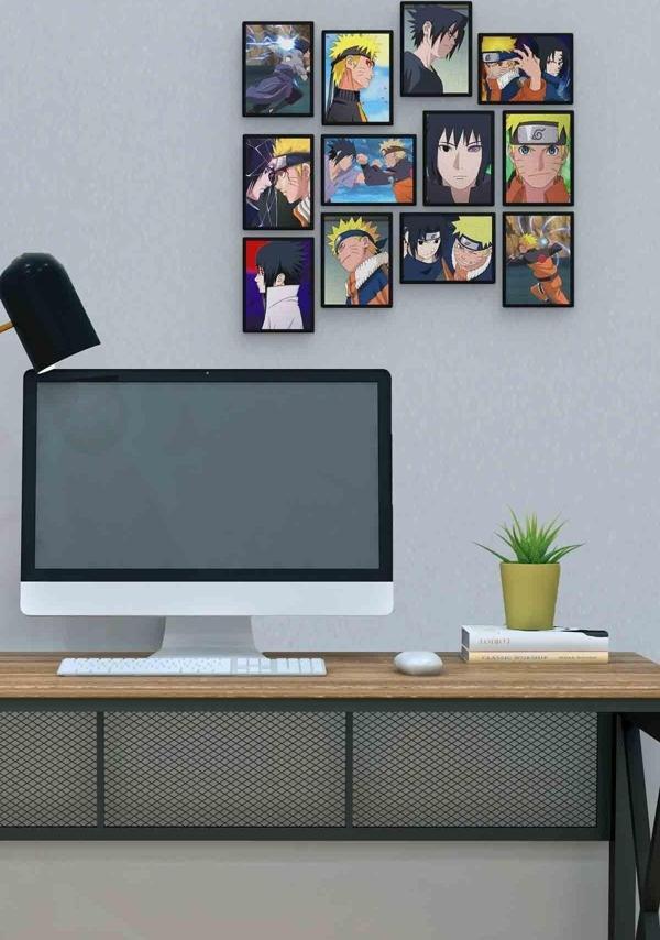Naruto Uzumaki 12 Parça Mdf (ahşap) Tablo Ofis Boyu  - Image 1