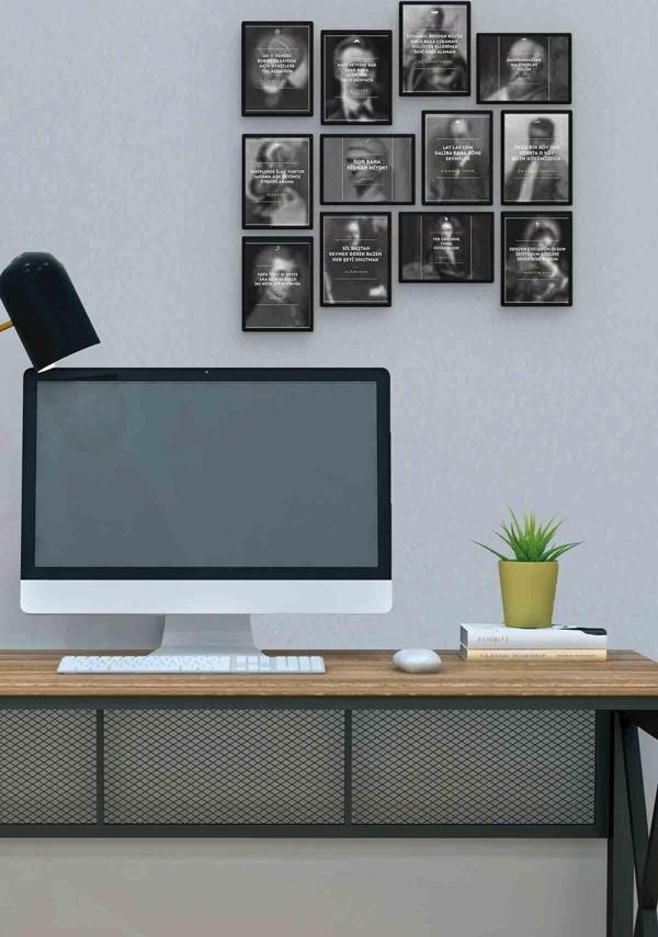 Sözler 12 Parça Mdf (ahşap) Tablo Ofis Boyu  - Image 1
