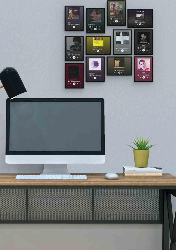 Slow Spotify 12 Parça Mdf (ahşap) Tablo Ofis Boyu  - Image 1