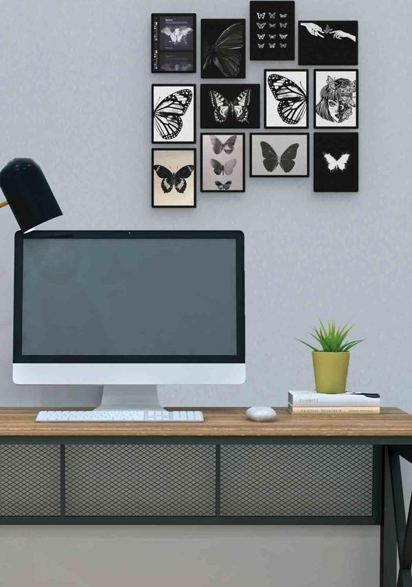 Kelebek 12 Parça Mdf (ahşap) Tablo Ofis Boyu  - Image 1