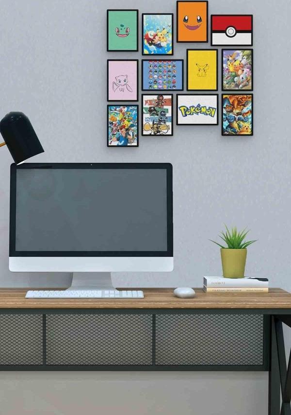 Pokemon 12 Parça Mdf (ahşap) Tablo Ofis Boyu  - Image 1