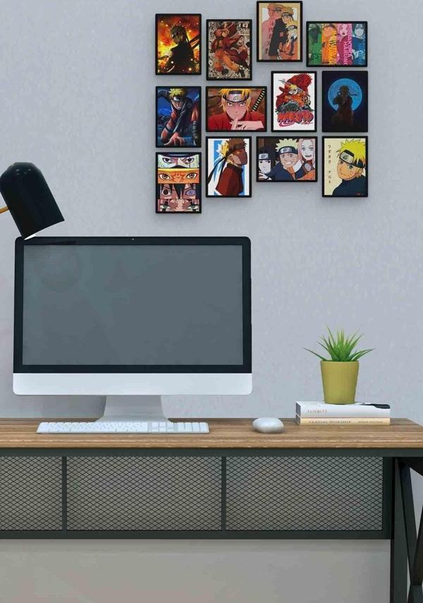 Naruto Uzumaki 12 Parça Mdf (ahşap) Tablo Ofis Boyu  - Image 1