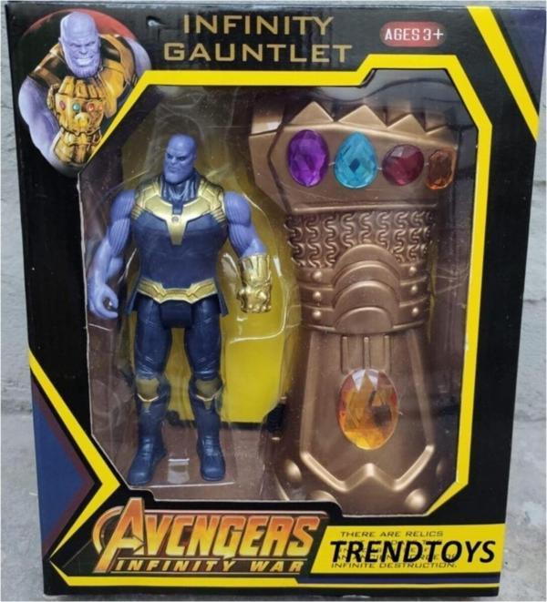 aslan oyuncak Thanos Figür Ve Sonsuzluk Taşları Eldiven Ikili Set - Image 1