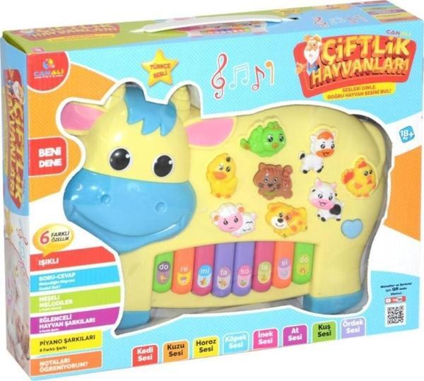 Can Ali Toys Çiftlik Hayvanlar Inek Piyano Sesli Müzikli Türkçe - Image 1