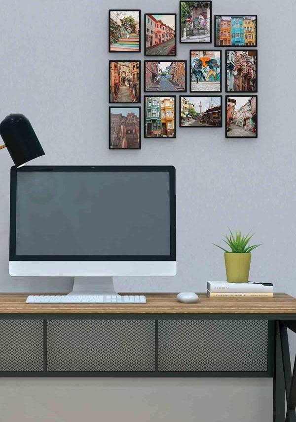 Balat Sokakları 12 Parça Mdf (ahşap) Tablo Ofis Boyu  - Image 1