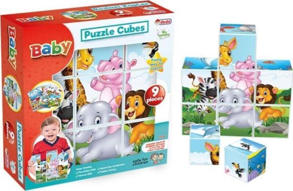 DEDE Toys Baby Puzzle Cubes 9 Parça - Image 1