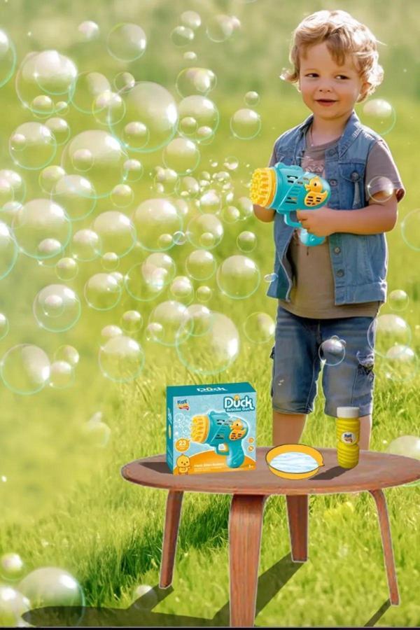 PeriYedi Baloncuk Köpük Tabancası Likitli Pilli 23 Delikli Köpük Baloncuk Makinesi Bubble Gun - Image 1
