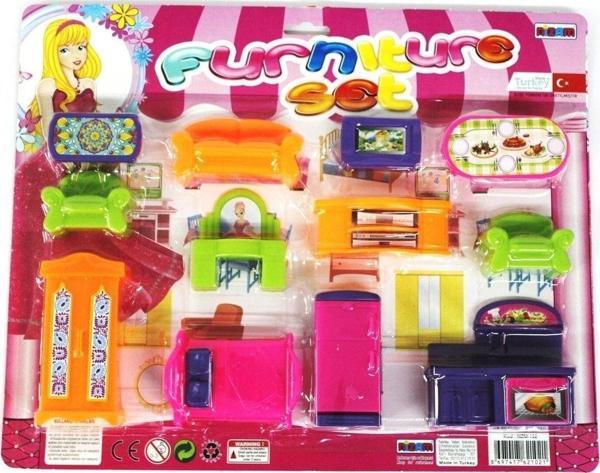 Nizam Oyuncak Furniture Set Oyuncak Eşya Mobilya Seti 13 Parça Oyuncak Evcilik Mutfak Seti - Image 1