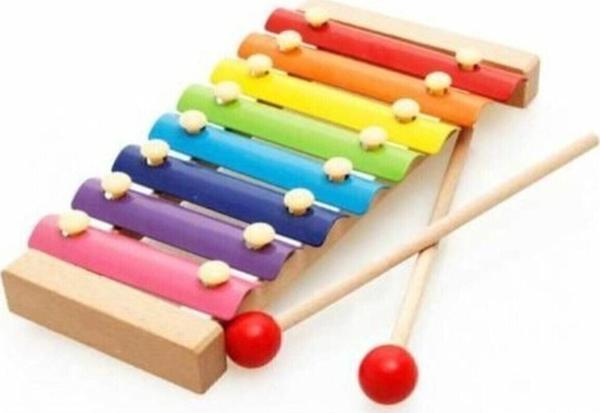 PeriYedi Eğitici Ahşap Ksilofon 8 Nota 8 Ton 25 Cm 8 Tuşlu Sesli Selefon-Ksilifon - Image 1
