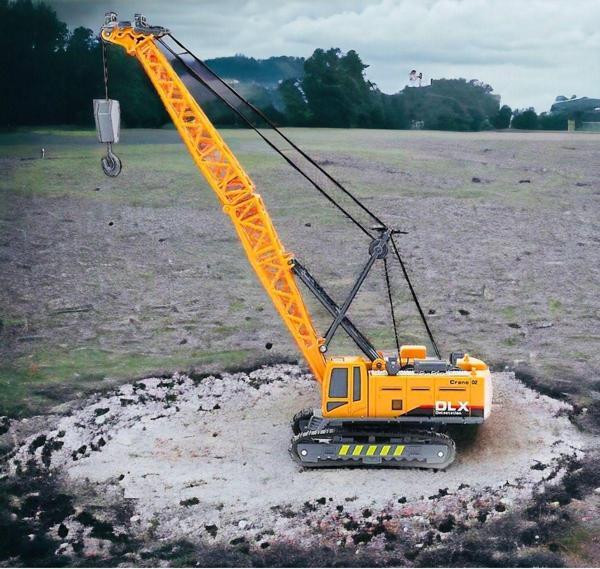PeriYedi Metal Kule Vinç 1:55 Ölçek İnşaat Makinası İş İpli Sarılır Makaralı Paletli Kurtarıcı Oyuncak - Image 1