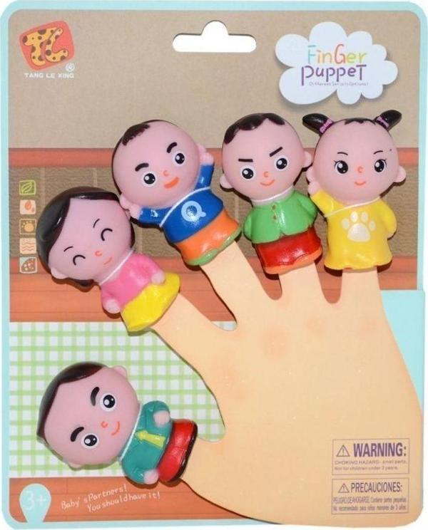 PeriYedi Finger Puppet Kızlar Parmak Kukla Seti 5 Figürlü Oyuncak Parmak Kukla - Image 1