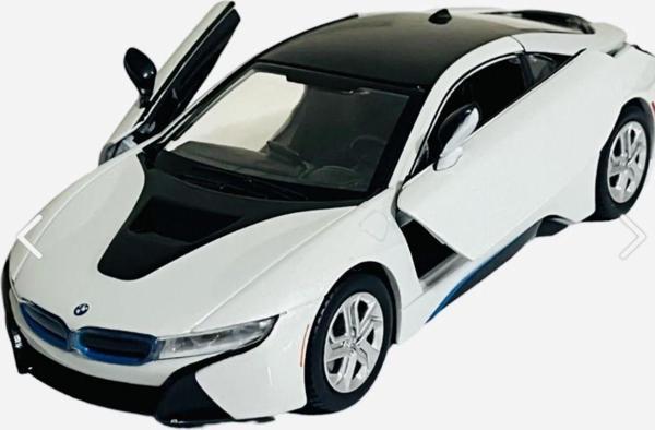 Shem Bmw I8 Coupe - 1/24 7İnch Beyaz Lisanslı Metal Model Araba Koleksiyon - Image 1
