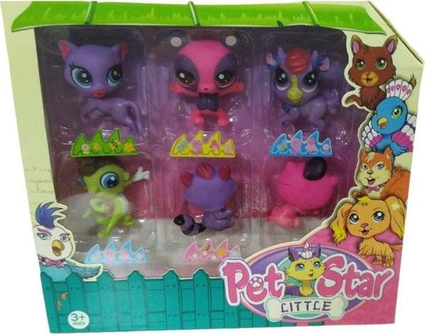 PeriYedi Neşeli Minişler 6'Lı Miniş Ailesi Oyuncak Pet Star 6'Lı Miniş Koleksiyonu - Image 1