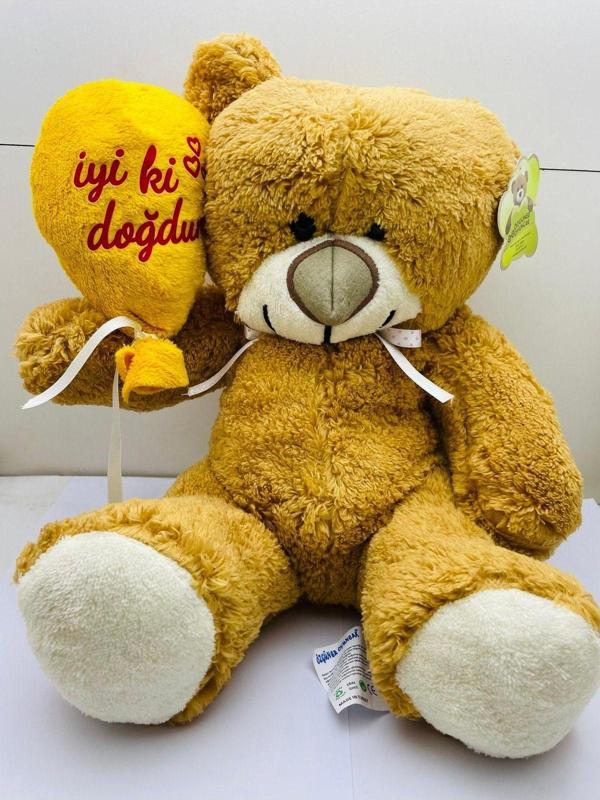 PeriYedi Iyi Ki Doğdun Balonlu Sevimli Peluş Ayıcık 40 Cm - Image 1