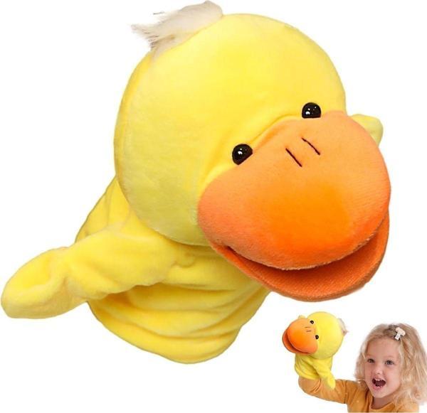 PeriYedi Ördek El Kuklası Çalışan Ağızlı Çocuk Peluş El Kuklaları - Image 1