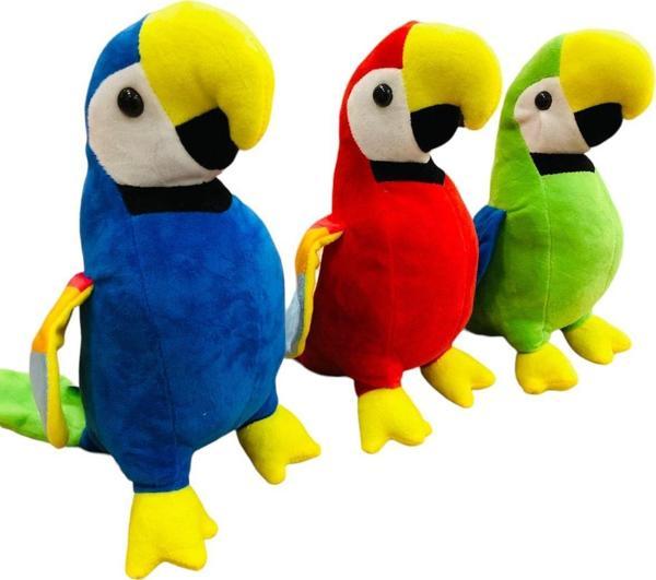 Shem Peluş Oyuncak Papağan 35 Cm 3 Adet - Image 1