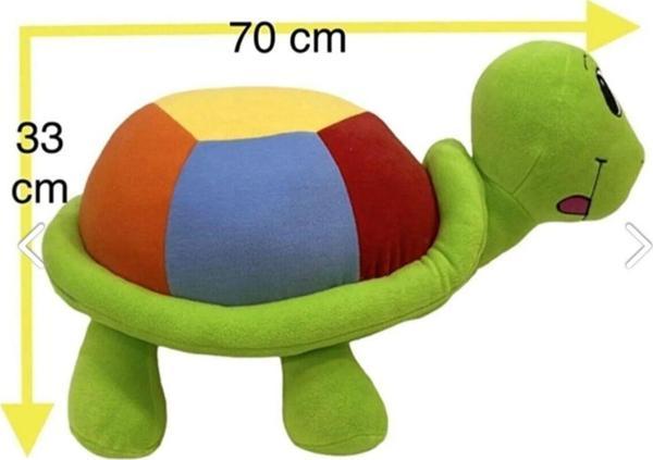 Shem Renkli Tosbik Sevimli Dev Boy Kaplumbağa Peluş 70 Cm - Image 1