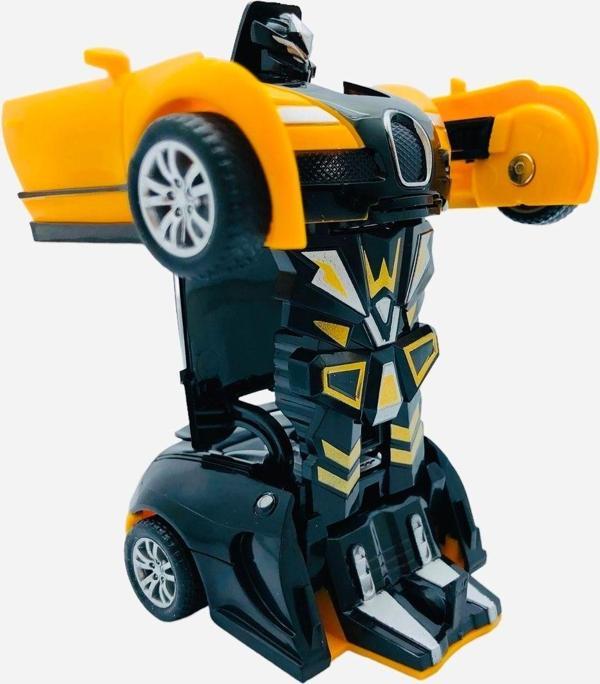 Shem Robota Dönüşebilen Bugatti Araba Sarı Renk - Image 1