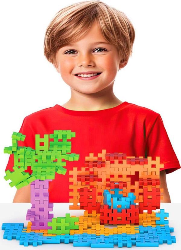 Shem Fun Fun Puzzle Inşa Lego Yapı Bloklar 128 Parça - Image 1