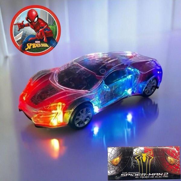 Shem Spiderman Işıklı Sesli Çarp Dön Oyuncak Araba 25 Cm - Image 1