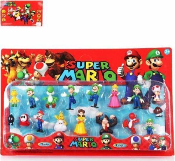Shem Süper Mario Oyuncak Figürleri Full Set 17 Parça Luigi Ve Mario - Image 1
