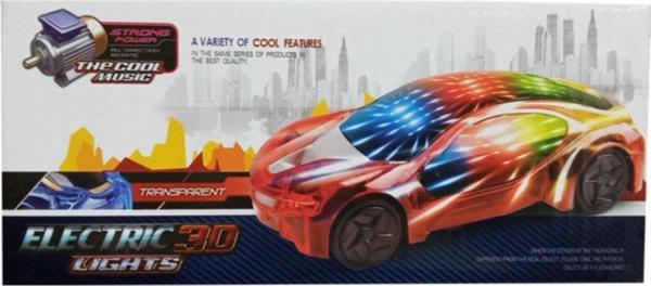 Toys Kırmızı Pilli Elektrikli 3D Oyuncak Araba Khr-6088 - Image 1