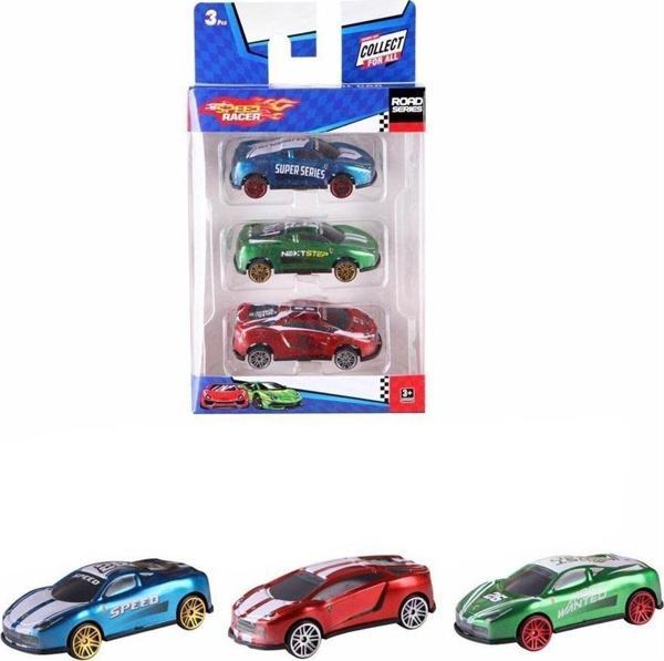 Toysan Speed Car 3'Lü Metal Die-Cast Araba Hot Wheels Benzeri Oyuncak Model Araba Seti - Image 1