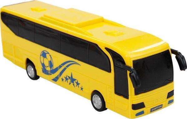 Shem Oyuncak Sürtmeli Okul Otobüsü Sürtmeli Okul Arabası Desenli Otobüs Sarı Renk Oyuncak Otobüs 22 Cm - Image 1