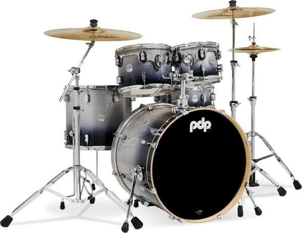 PDP Drums Concept Maple 5 Parça 22" Akustik Davul (Silver To Blk Fade) - Image 1