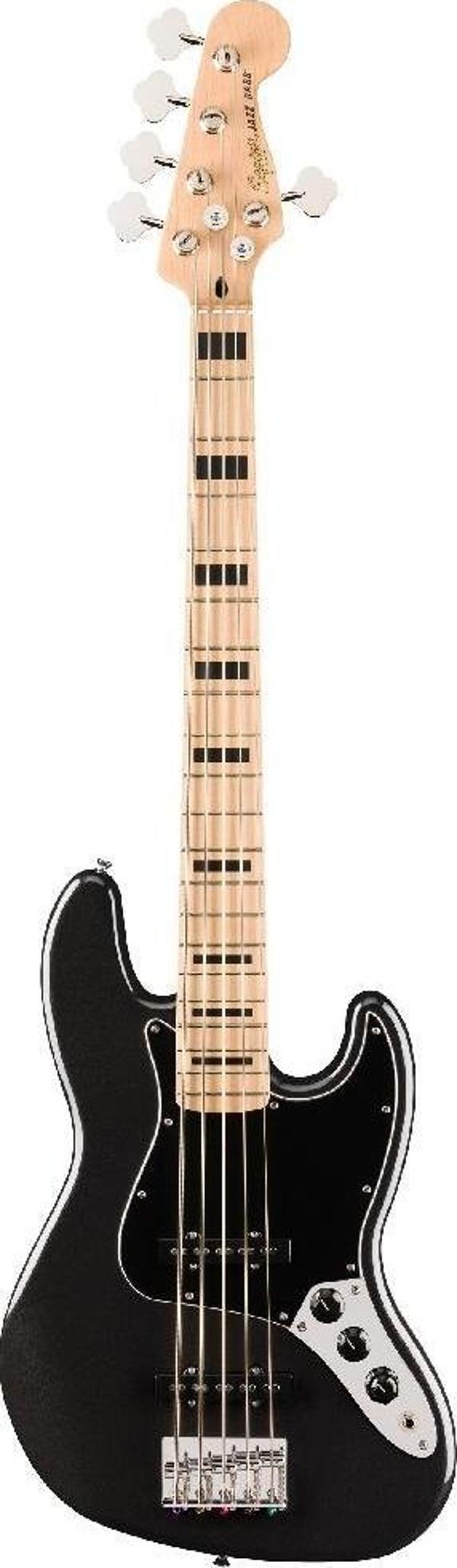 Squier Affinity Active Jazz Bass V Akçaağaç Klavye BPG Black Metallic Bas Gitar - Image 1